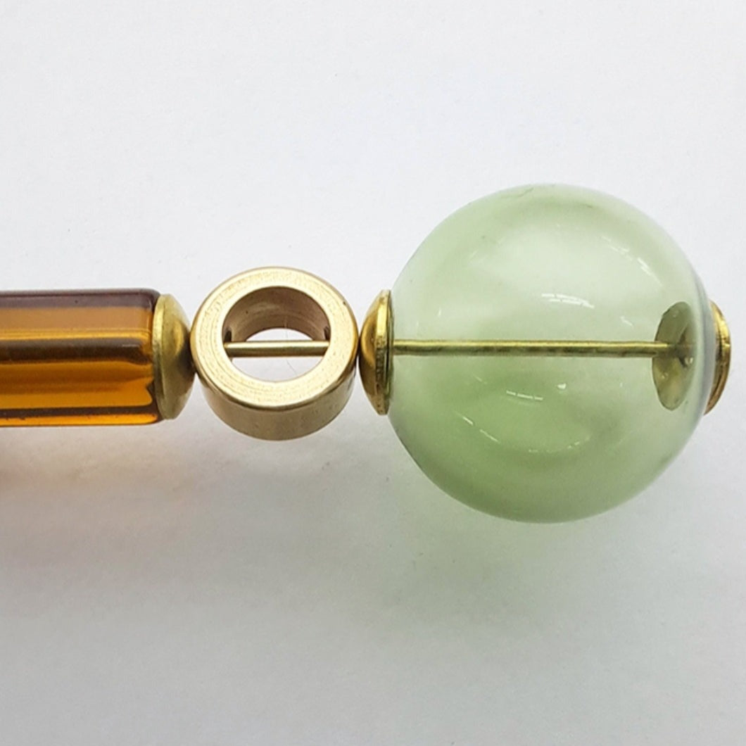 Gardena Glass Bubble & Cylinder Earrings