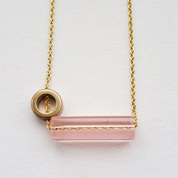 Gardena Glass & Brass Necklace