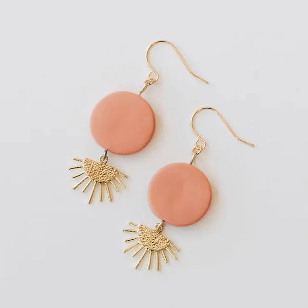 Peach Sunset earrings 