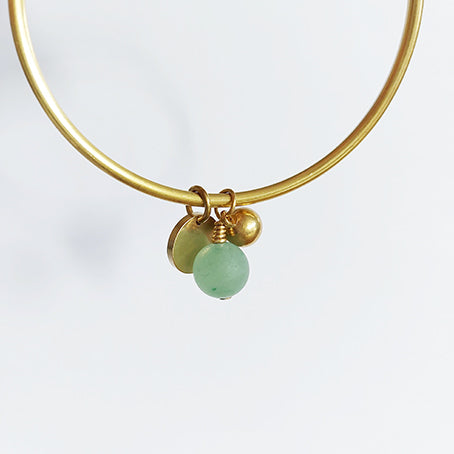 Light Green Aventurine Bracelet By Brass & Bold 