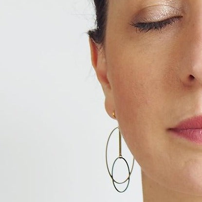 Brass & Bold Statement Earrings 