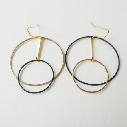 Mix & Match Circle Earrings By Brass & Bold 